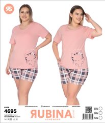 Жіноча піжама великих розмірів шорти та футболка Rubina Secret Туреччина art.4695 4695 фото