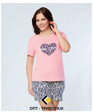 Жіноча піжама великих розмірів шорти та футболка Rubina Secret Туреччина art.4046 4046 фото