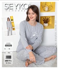 Жіноча піжама футболка з довгим рукавом та штани Seyko art. 69509 69509 фото