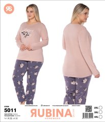 Жіноча піжама батал футболка довгий рукав та штани TM Rubina art 5011 5011 фото