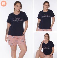 Жіноча піжама великих розмірів шорти та футболка Rubina Secret Туреччина art.4649 4649 фото