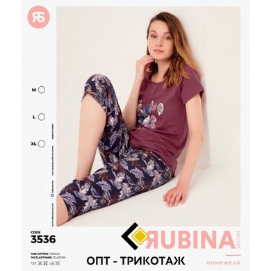 Жіноча піжама з бриджами Rubina Secret Туреччина art. 3536 3536 фото