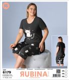 Жіноча батальна піжама з бриджами та футболкою Rubina Secret art. 6179 6179 фото