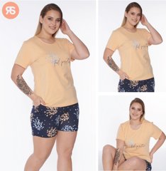 Жіноча піжама великих розмірів шорти та футболка Rubina Secret Туреччина art.4629 4629 фото