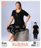 Жіноча батальна піжама з бриджами та футболкою Rubina Secret art. 6163 6163 фото