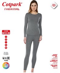 Термобілизна жіноча комплект сірого кольору TM. Cotpark оптом, Сірий, S. M. L. XL. 2XL