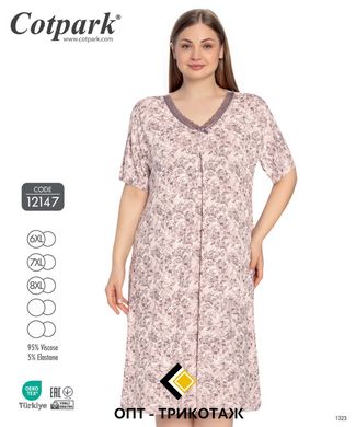 Жіноча нічна сорочка із віскози великого розміру Сotpark art. 12147 12147 фото