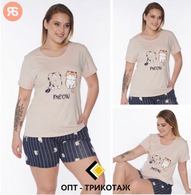 Женская пижама батал шорты и футболка Rubina Secret Турция art.4589 4589 фото