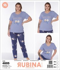 Женская пижама батал футболка и штаны TM Rubina art. 4605 4605 фото