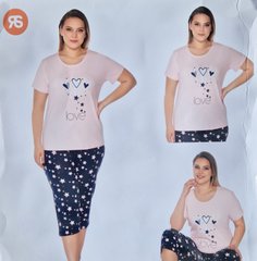 Женская пижама батал бриджи и футболка Rubina Secret art.4577 4577 фото