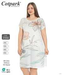 Жіноча нічна сорочка із віскози великого розміру Сotpark art. 21036 21036 фото