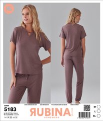 Жіноча піжама штани та футболка Rubina Secret art 5183 5183 фото