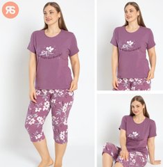 Женская пижама батал бриджи и футболка Rubina Secret art.4520 4520 фото