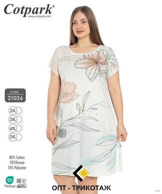 Жіноча нічна сорочка із віскози великого розміру Сotpark art. 21036 21036 фото
