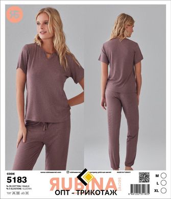 Жіноча піжама штани та футболка Rubina Secret art 5183 5183 фото