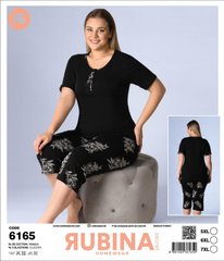 Жіноча батальна піжама з бриджами та футболкою Rubina Secret art. 6165 6165 фото