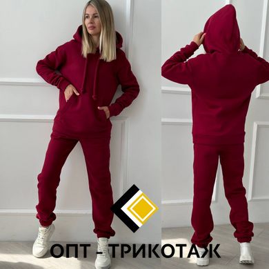 Спортивный костюм бордовый теплый трех-нитка на флисе art. 0339 2_0339 фото