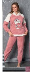 Пижама женская с капюшоном теплая флис и махра | ТМ. SNC art 20306-1 | ростовка - 4шт 20306-1 фото