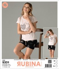 Жіноча піжама шортики та футболка від TM. Rubina Secret art.5331 5331 фото