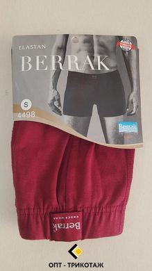 Чоловічі труси боксери з бавовни колір бордо Berrak art. 4498 Розмір M 4498 фото