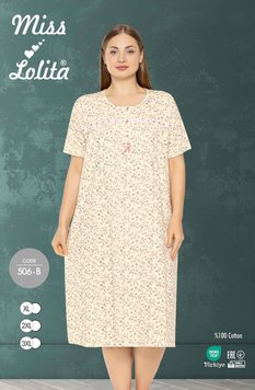 Жіноча сорочка з бавовни великого розміру. Туреччина TM Miss Lolita art. 506-b 506-b фото