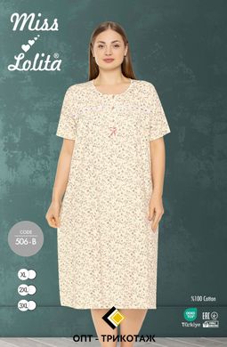 Женская сорочка из хлопока большого размера. Турция TM Miss Lolita art. 506-b 506-b фото