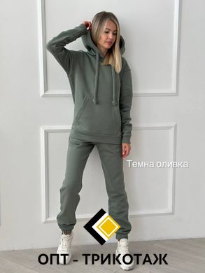 Спортивний костюм темна оливка теплий три-нитка на флісі art. 0339 6_0339 фото