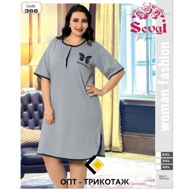 Женская сорочка из хлопока большого размера. Турция TM Sevgi art. 366 366 фото