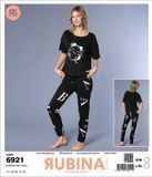 Жіноча піжама штани та футболка оверсайз Rubina Secret 6921 фото