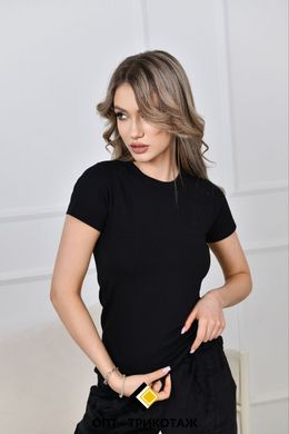 Жіноча футболка чорного кольору Cotpark art.3046-2 Розмір M 3046-opt2 фото