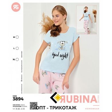 Жіноча піжама штани та футболка Rubina Secret Туреччина art. 3894 3894 фото