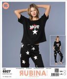 Женская пижама брюки и футболка оверсайз Rubina Secret 6927 фото