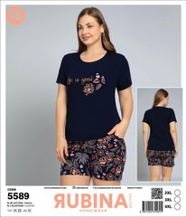 Женская пижама батал шорты и футболка Rubina Secret Турция art.5589 5589 фото