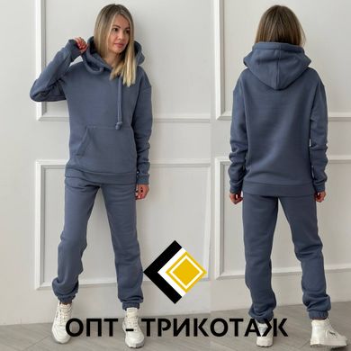 Спортивний костюм сіро голубий теплий три-нитка на флісі art. 0339 10_0339 фото