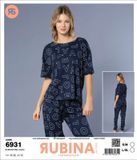 Жіноча піжама штани та футболка оверсайз Rubina Secret 6931 фото