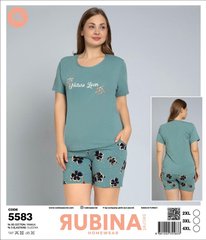 Женская пижама батал шорты и футболка Rubina Secret Турция art.5583 5583 фото