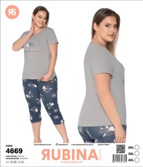 Женская пижама батал бриджи и футболка Rubina Secret art.4669 4669 фото