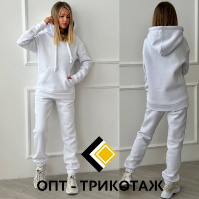 Спортивный костюм белый теплый трех-нитка на флисе art. 0339 11_0339 фото