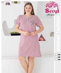 Жіноча сорочка з бавовни великого розміру. Туреччина TM Sevgi art. 3192 3192 фото