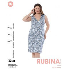 Женская сорочка большого размера с цветочным принтом из вискозы. Rubina Secret art.3268 3268 фото