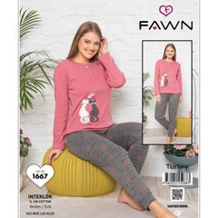 Женские пижамы интерлок от тм Fawn, цвета разные