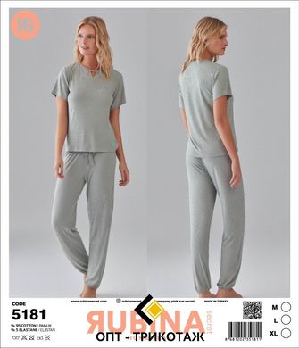 Жіноча піжама штани та футболка Rubina Secret art 5181 5181 фото
