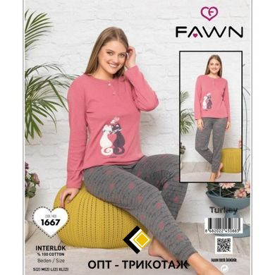 Женские пижамы интерлок от тм Fawn, цвета разные 1667 фото