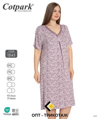 Жіноча нічна сорочка великого розміру з віскози Сotpark art. 12143 12143 фото
