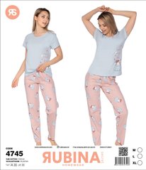Жіноча піжама штани та футболка Rubina Secret Туреччина art. 4745 4745 фото