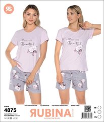 Женская пижама шортики и футболка от TM. Rubina Secret art.4875 4995 фото