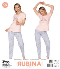 Женская пижама штаны и футболка Rubina Secret Турция art. 4755 4755 фото