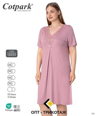 Жіноча нічна сорочка великого розміру з віскози Сotpark art. 13552 13507 фото