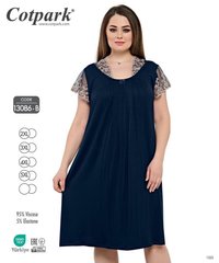 Жіноча нічна сорочка великого розміру із віскози Сotpark art. 13086-B 13086-B фото