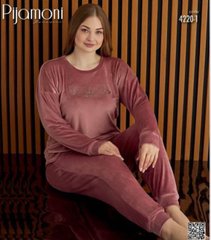Пижама с длинным рукавом теплая велюровая ТМ. Pijamoni art.4220-1 4220-1 фото